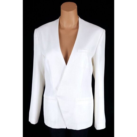 Haider Ackermann Single Breasted Blazer FR 36 US 4 White NWT - Picture 2 of 16